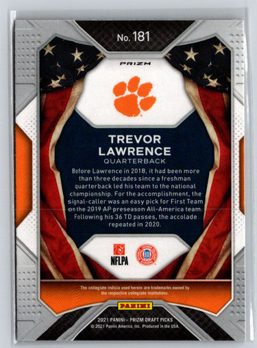 2021 Panini Prizm Draft Picks Trevor Lawrence Red White and Blue L21