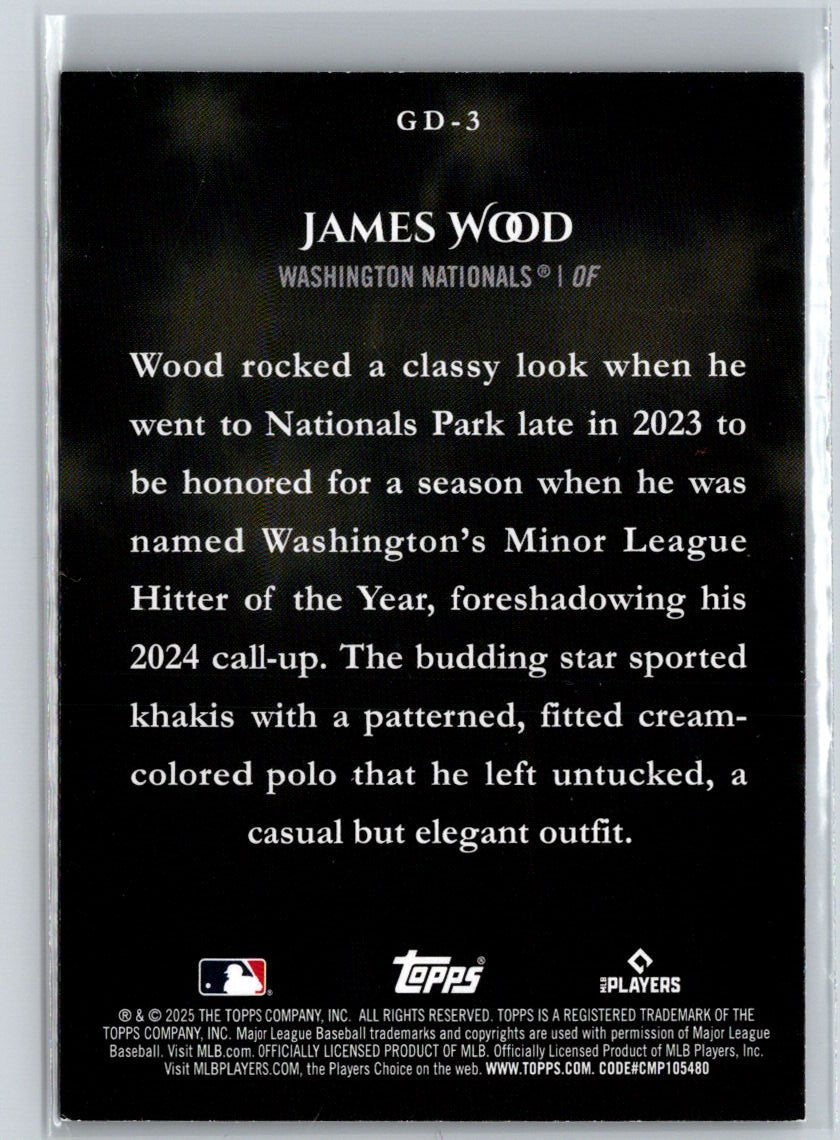 2025 Topps #GD-3 James Wood Gameday Drip L22