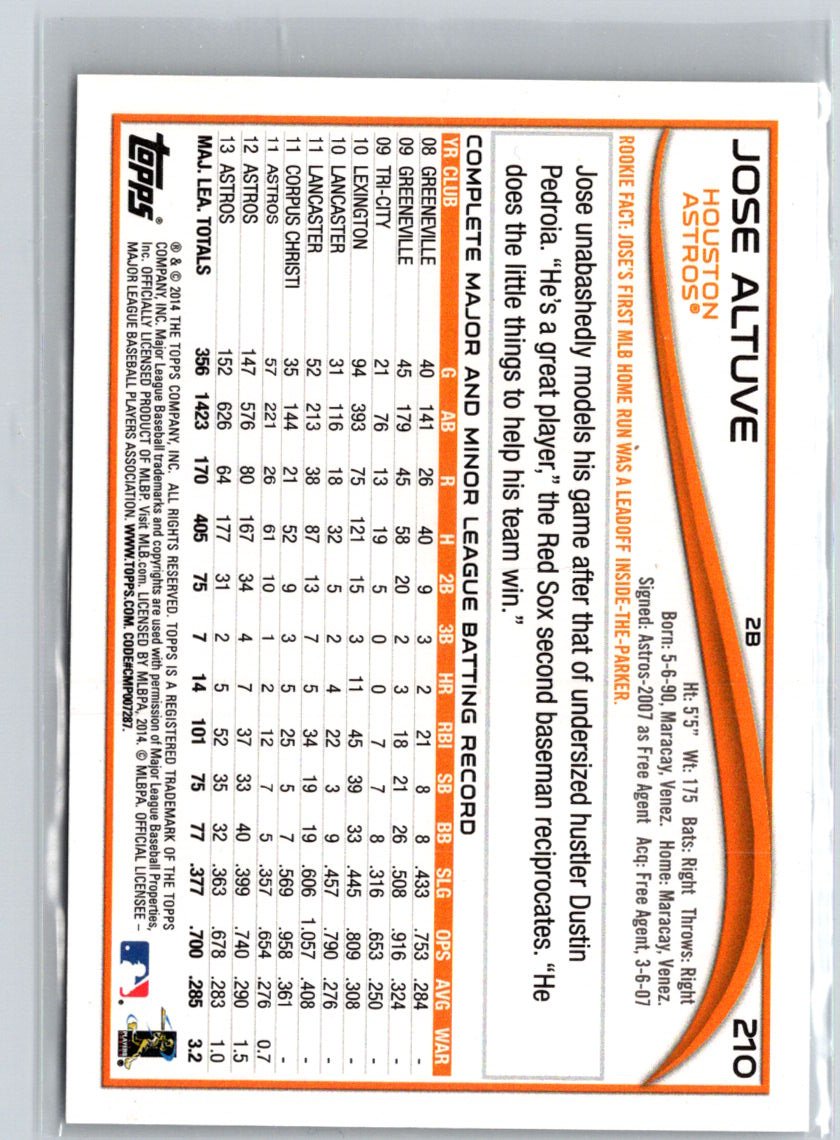 2014 Topps #210 Jose Altuve L22