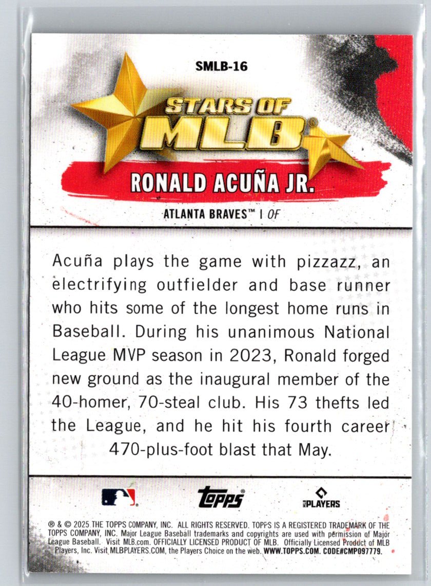 2025 Topps #SMLB-16 Ronald Acuna Jr. Stars of MLB L22