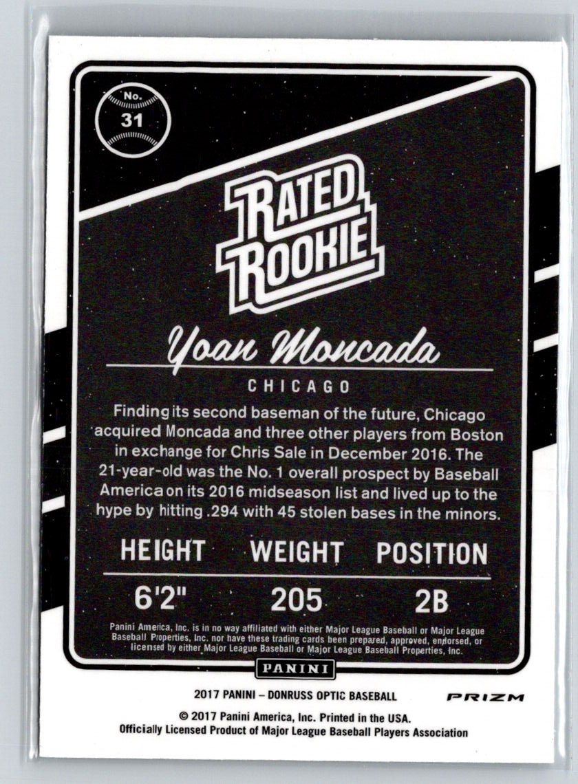 2017 Donruss Optic #31 Yoan Moncada Holo L23