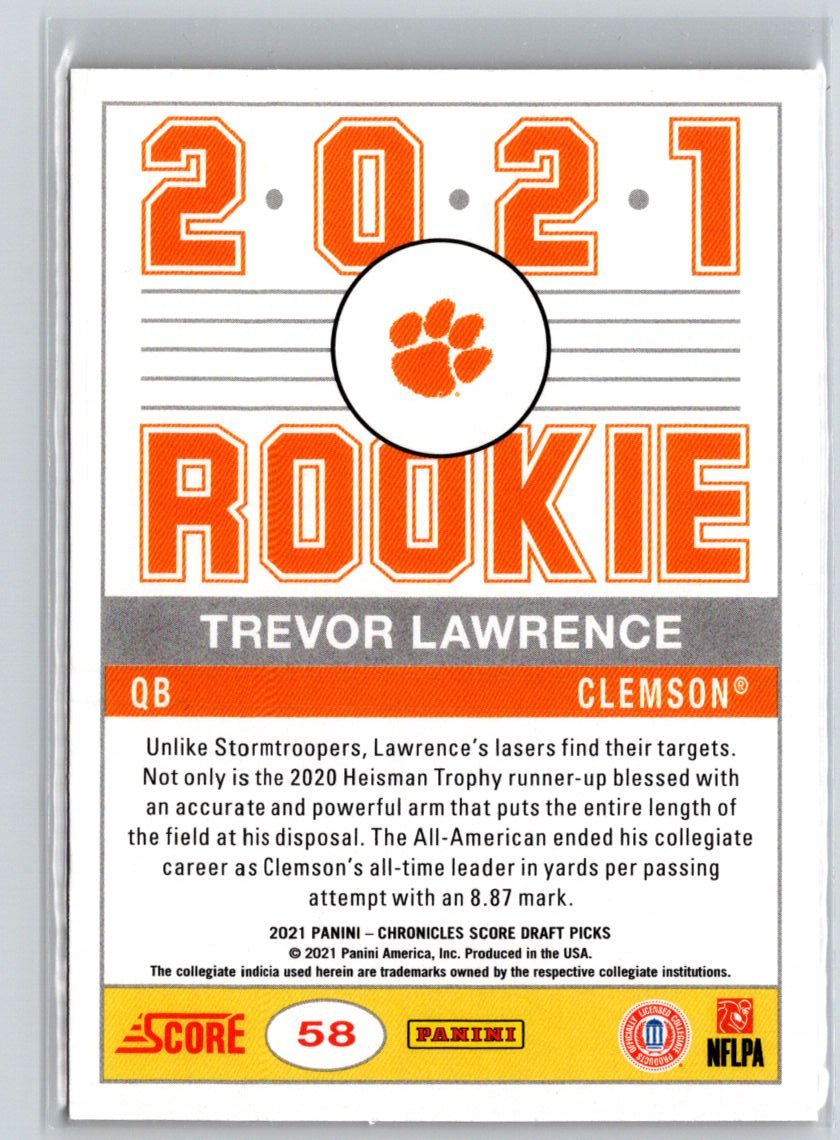 2021 Panini Chronicles Draft Picks #58 Trevor Lawrence L24