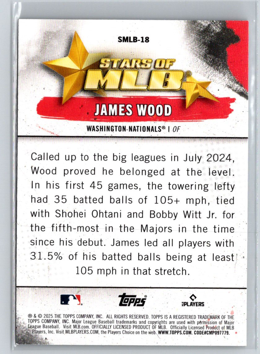 2025 Topps #SMLB-18 James Wood Stars of MLB L24
