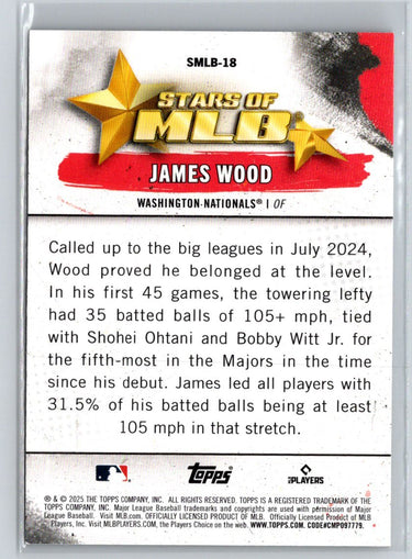 2025 Topps #SMLB-18 James Wood Stars of MLB L24