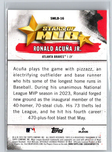 2025 Topps #SMLB-16 Ronald Acuna Jr. Stars of MLB L24