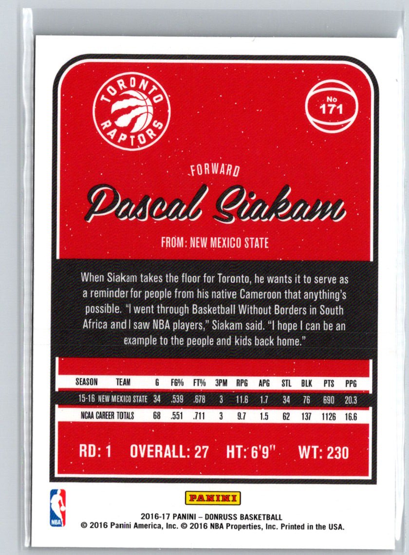2016-17 Donruss #171 Pascal Siakam L24
