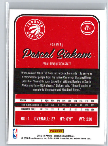 2016-17 Donruss #171 Pascal Siakam L24