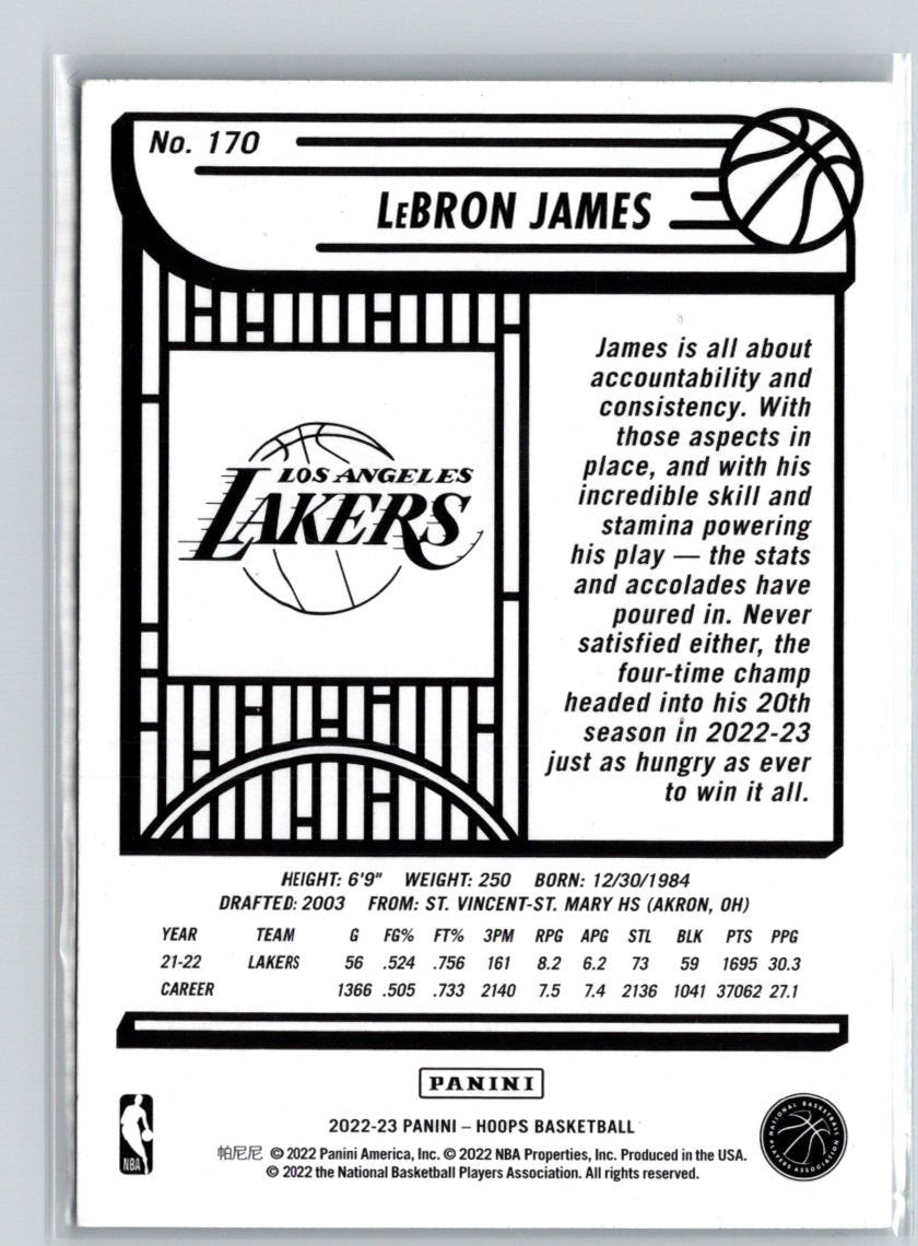 2022-23 Hoops #170 LeBron James L24