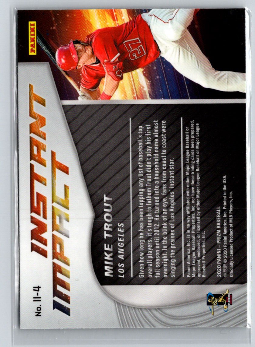 2020 Panini Prizm #II-4 Mike Trout Instant Impact L25