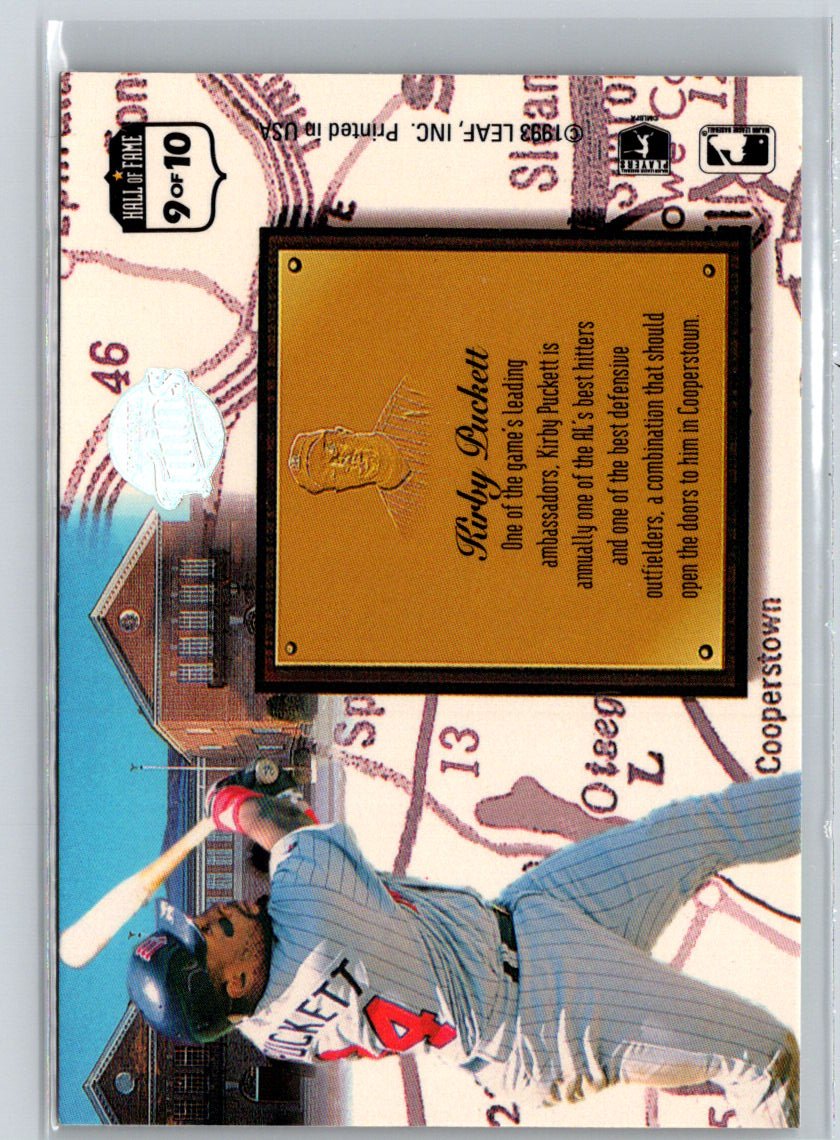 1993 Leaf #9 Kirby Puckett Heading for the Hall L25