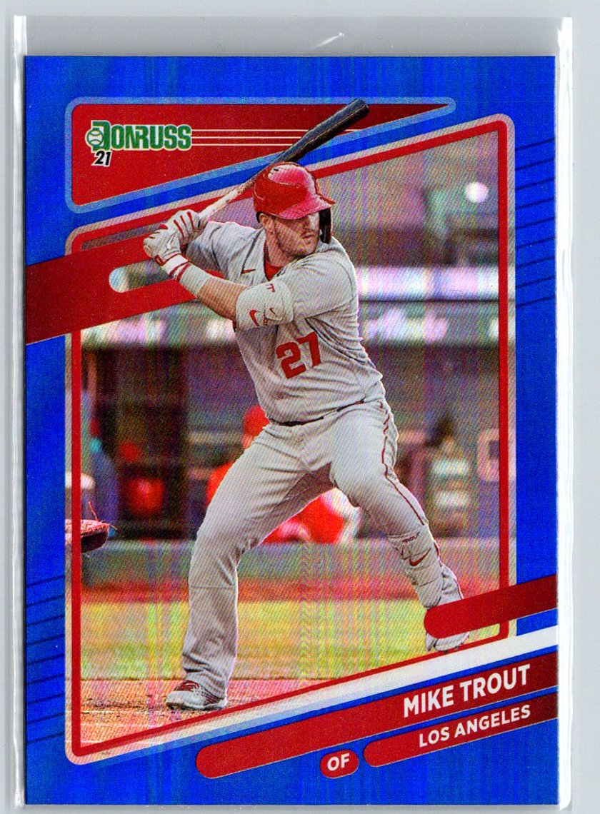 2021 Donruss #170a Mike Trout Holo Blue L25