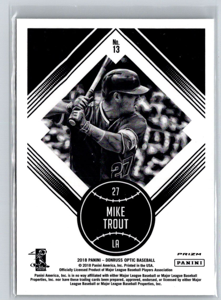 2018 Donruss Optic #13 Mike Trout Holo L27