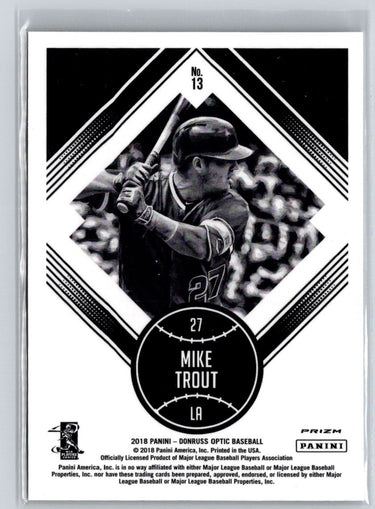 2018 Donruss Optic #13 Mike Trout Holo L27