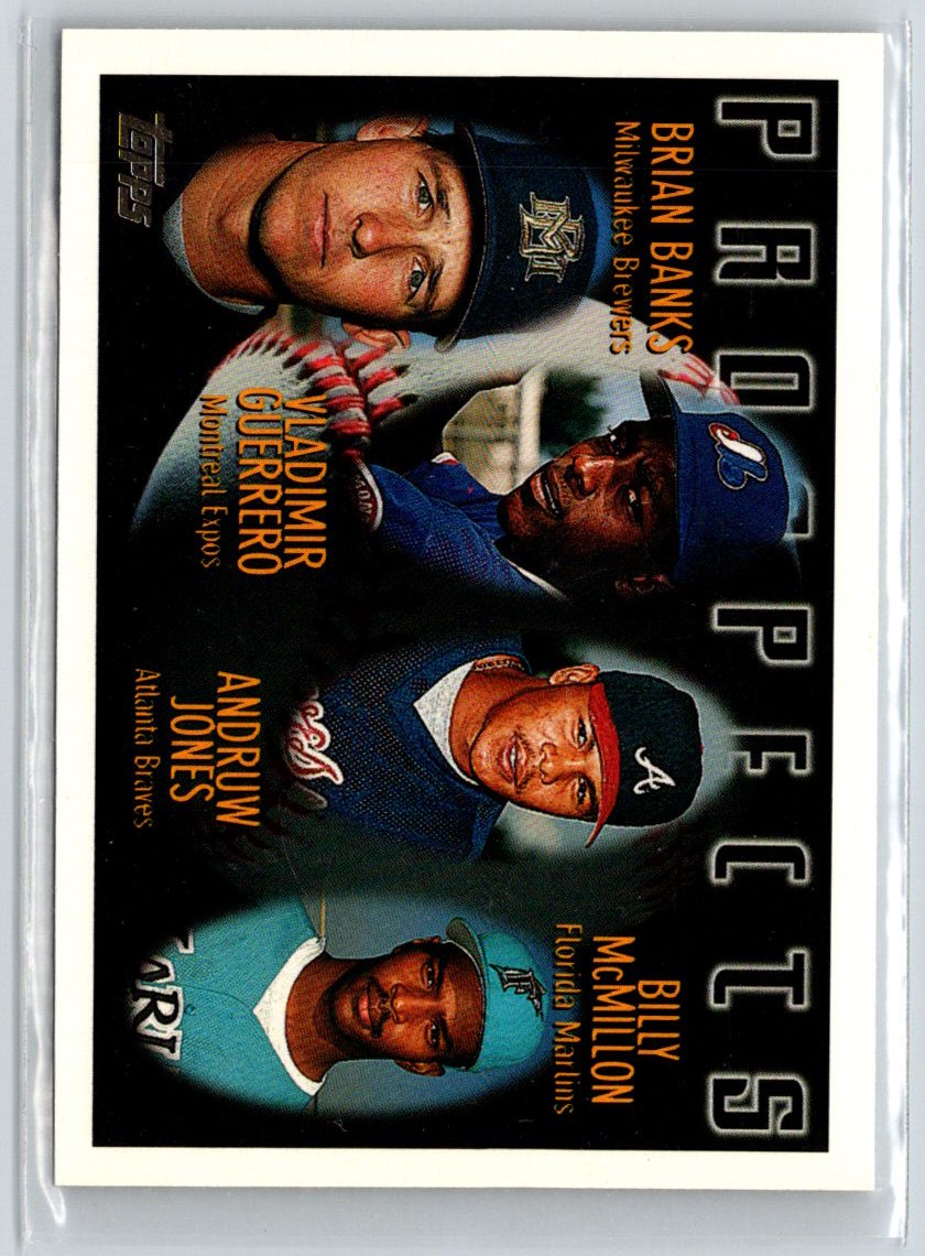 1996 Topps #435 Brian Banks / Vladimir Guerrero / Andruw Jones L28