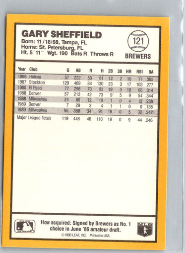 1990 Donruss Best of the AL #121 Gary Sheffield L29