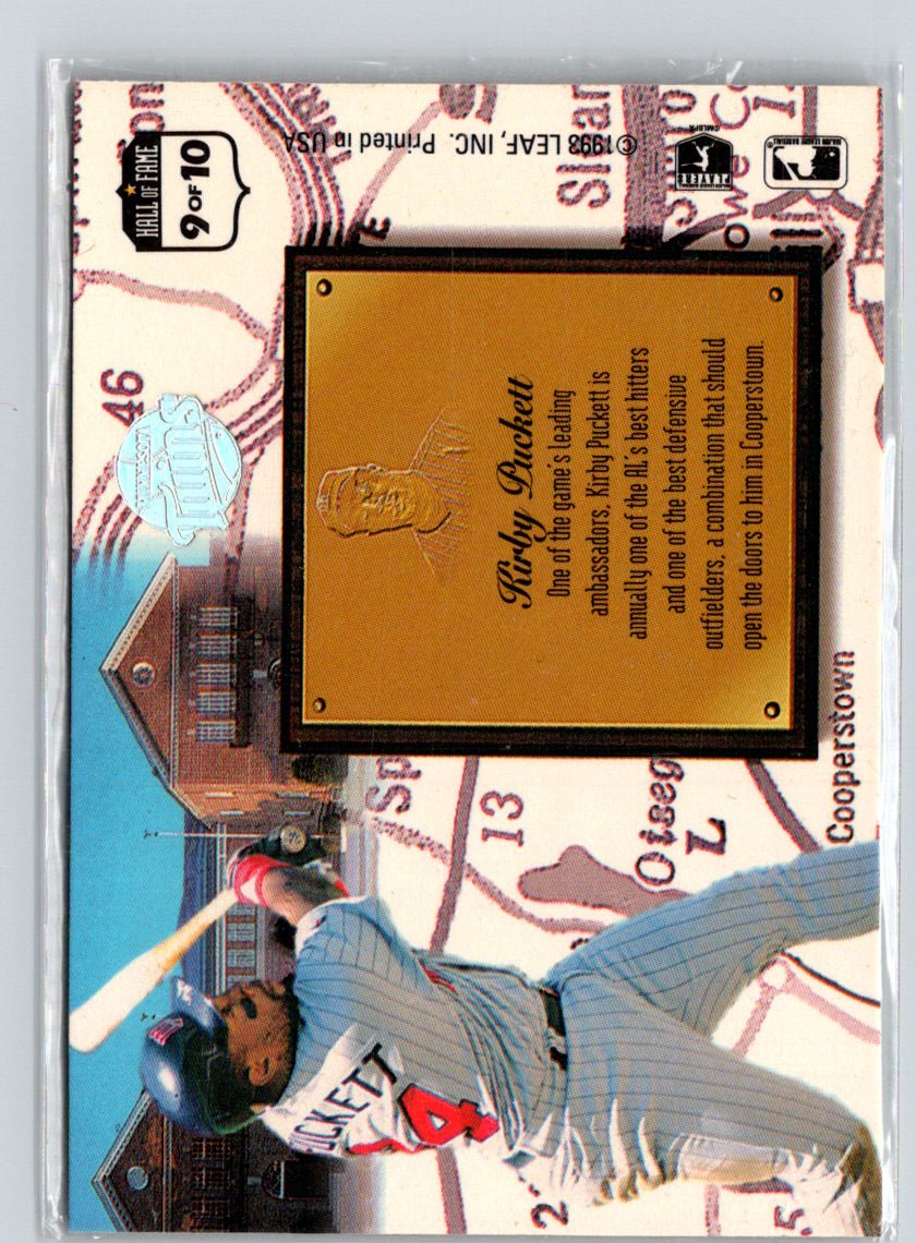 1993 Leaf #9 Kirby Puckett Heading for the Hall L29