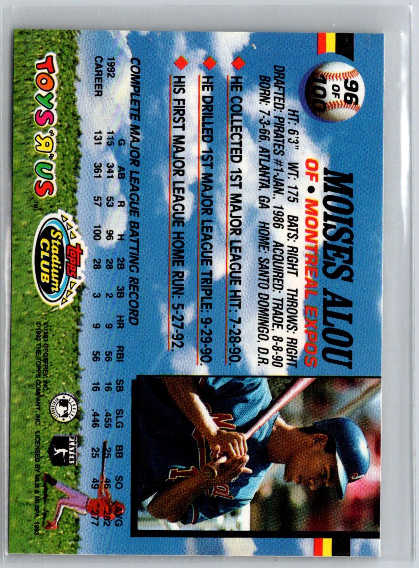 1993 Stadium Club Toys "R" Us #96 Moises Alou L30