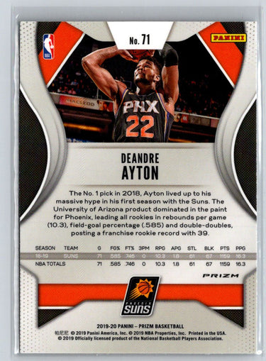 2019-20 Panini Prizm #71 Deandre Ayton Prizms Silver L31