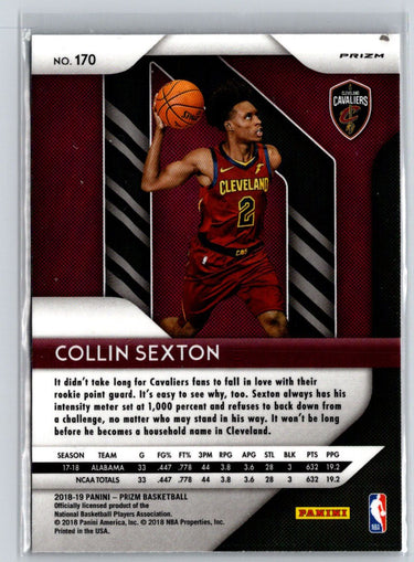 2018-19 Panini Prizm #170 Collin Sexton Prizms Pink Ice L31