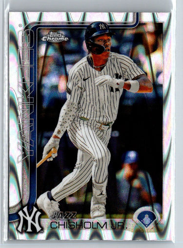2025 Topps Chrome #283 Jazz Chisholm Jr. Raywave Refractors L32