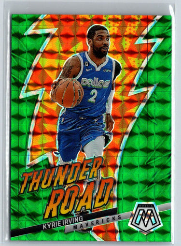 2022-23 Panini Mosaic #19 Kyrie Irving Thunder Road Mosaic Green L32