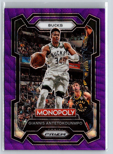 2023-24 Panini Prizm Monopoly #49 Giannis Antetokounmpo Purple L33