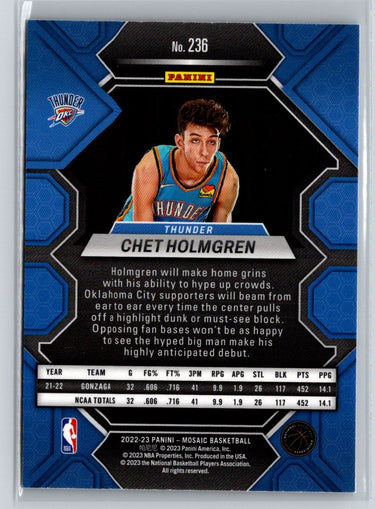 2022-23 Panini Mosaic #236 Chet Holmgren L33