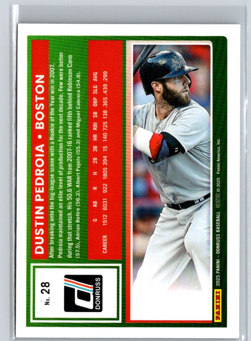 2025 Donruss #28 Dustin Pedroia Liberty L33