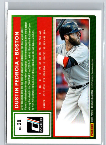 2025 Donruss #28 Dustin Pedroia Liberty L33