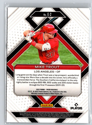 2022 Panini Prizm #E-2 Mike Trout Emergent L34