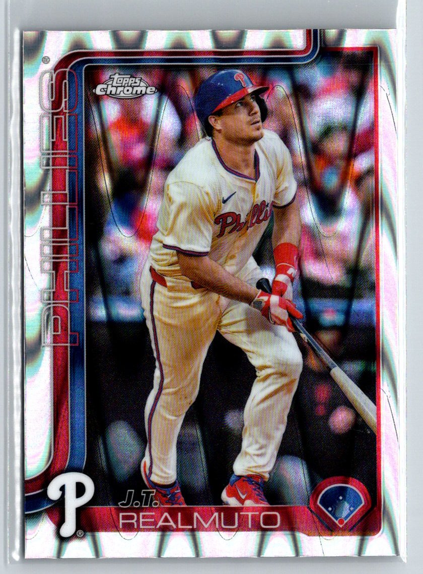 2025 Topps Chrome #2 J.T. Realmuto Raywave Refractors L34