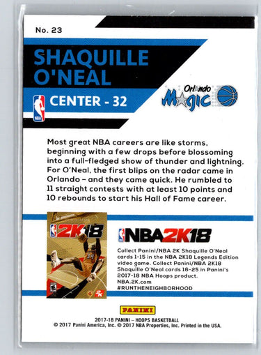 2017-18 Hoops #23 Shaquille O'Neal Shaquille O'Neal NBA2K18 L35