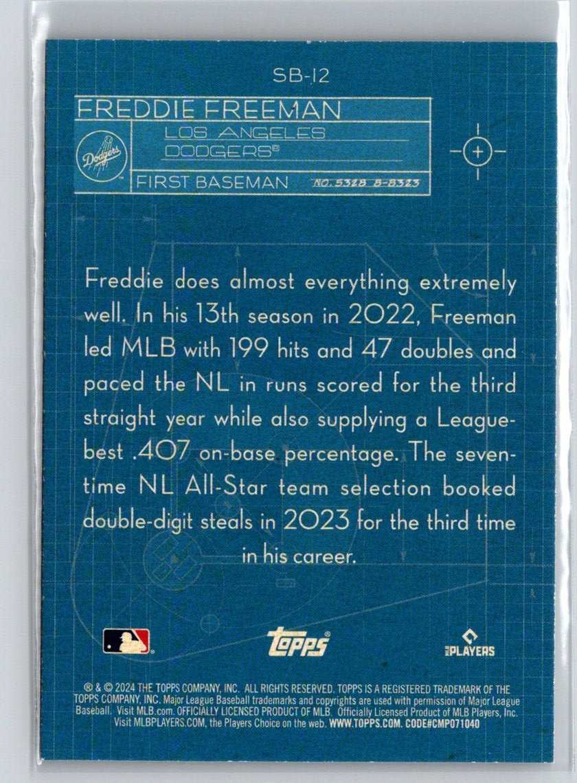 2024 Topps #SB-12 Freddie Freeman Superstar Blueprint L36