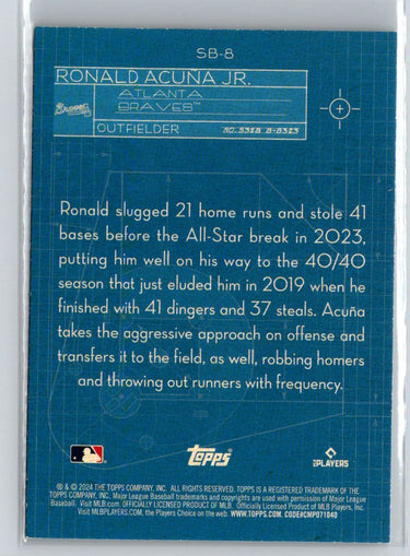 2024 Topps #SB-8 Ronald Acuña Jr. Superstar Blueprint Blue L36