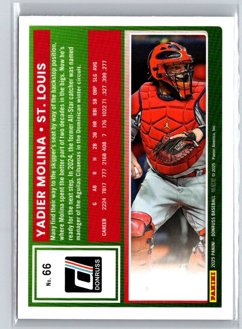 2025 Donruss #66 Yadier Molina Liberty L36