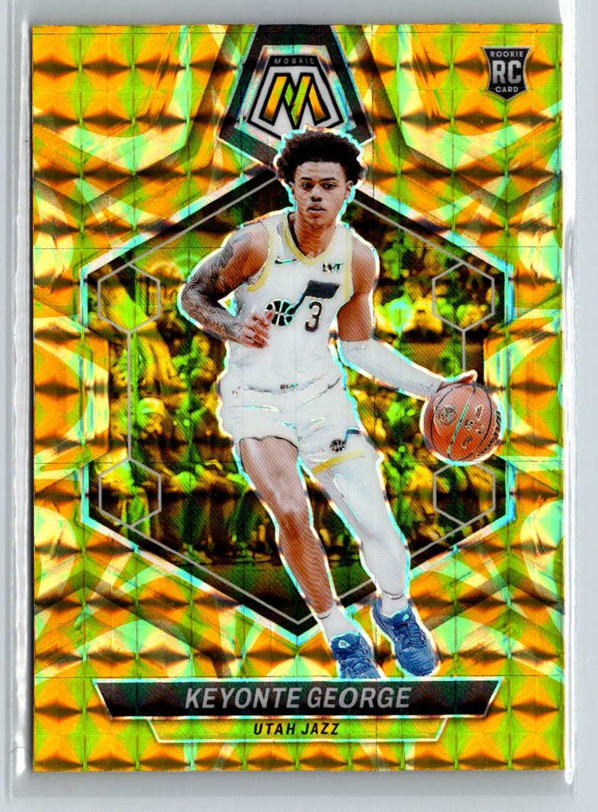 2023-24 Panini Mosaic #222 Keyonte George Reactive Yellow L37