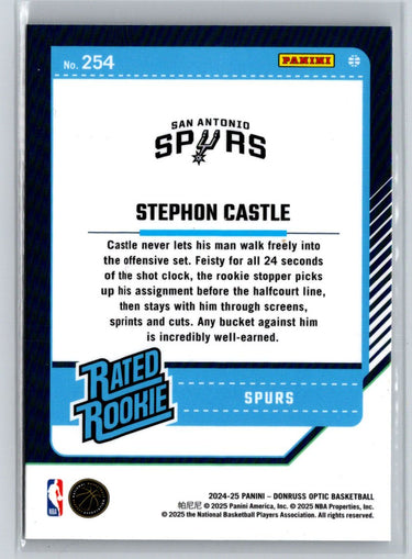 2024-25 Donruss Optic #254 Stephon Castle L37