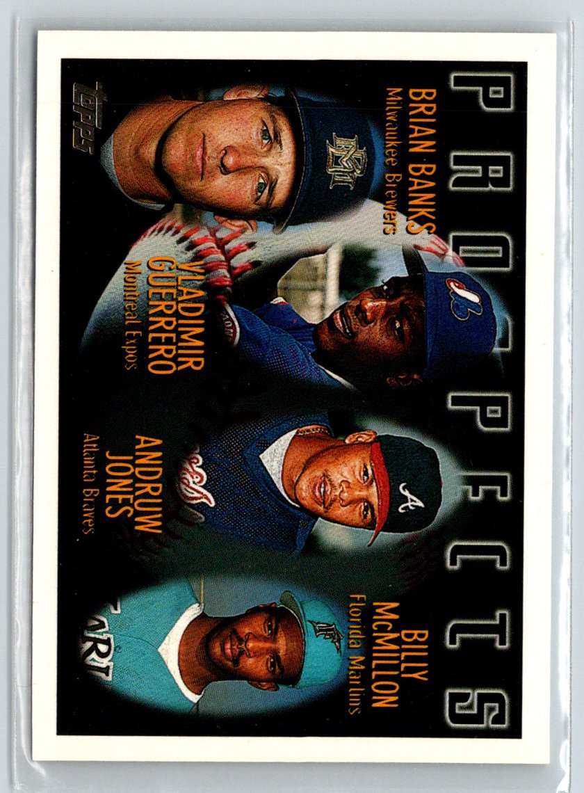 1996 Topps #435 Brian Banks / Vladimir Guerrero / Andruw Jones RC L38