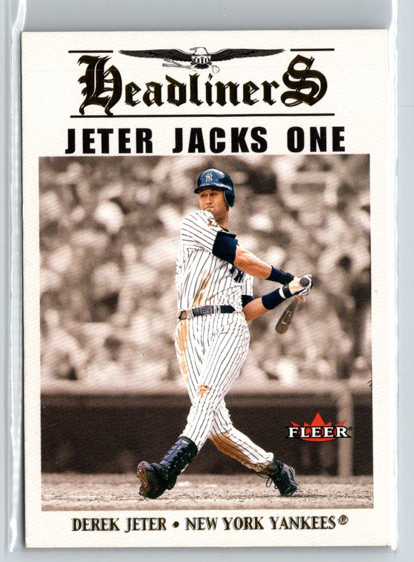 2002 Fleer #7 HL Derek Jeter Headliners L39