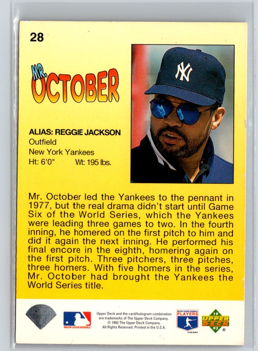 1993 Upper Deck Fun Pack #28 Mr. October L39