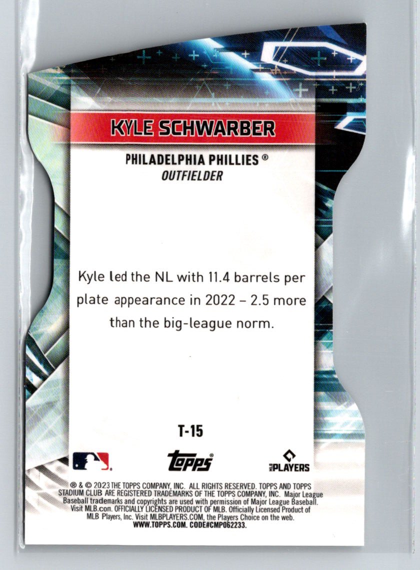 2023 Stadium Club #T-15 Kyle Schwarber Triumvirates L41