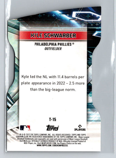 2023 Stadium Club #T-15 Kyle Schwarber Triumvirates L41