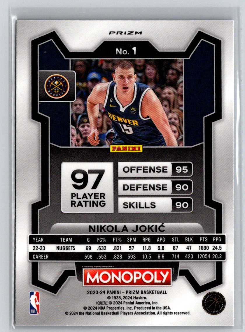 2023-24 Panini Prizm Monopoly #1 Nikola Jokic Purple L41