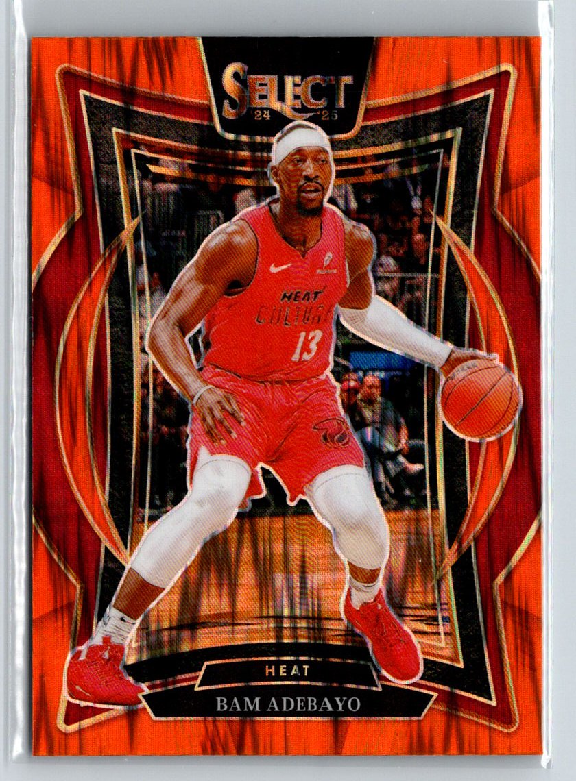 2024-25 Panini Select #15 Bam Adebayo Orange Tectonic Prizm L41