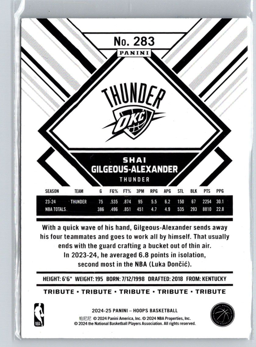 2024-25 Hoops #283 Shai Gilgeous-Alexander L42