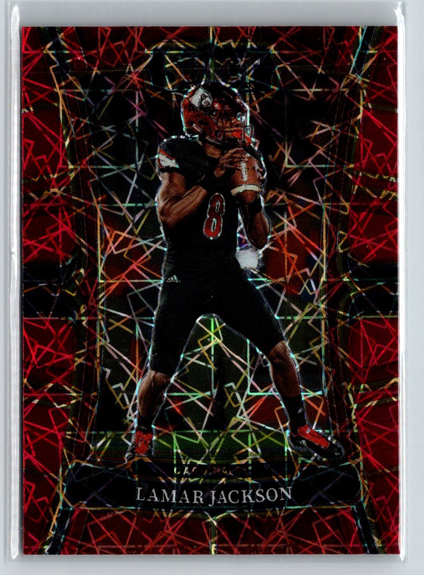 2023 Panini Select Draft Picks #35 Lamar Jackson Red Lazer Prizm L42