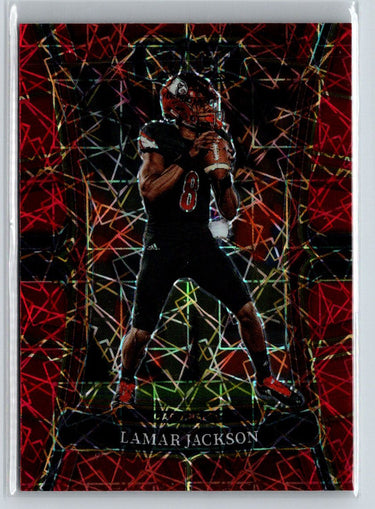 2023 Panini Select Draft Picks #35 Lamar Jackson Red Lazer Prizm L42