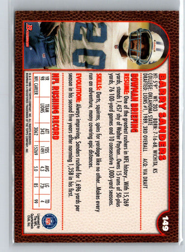 1999 Bowman #149 Barry Sanders L42
