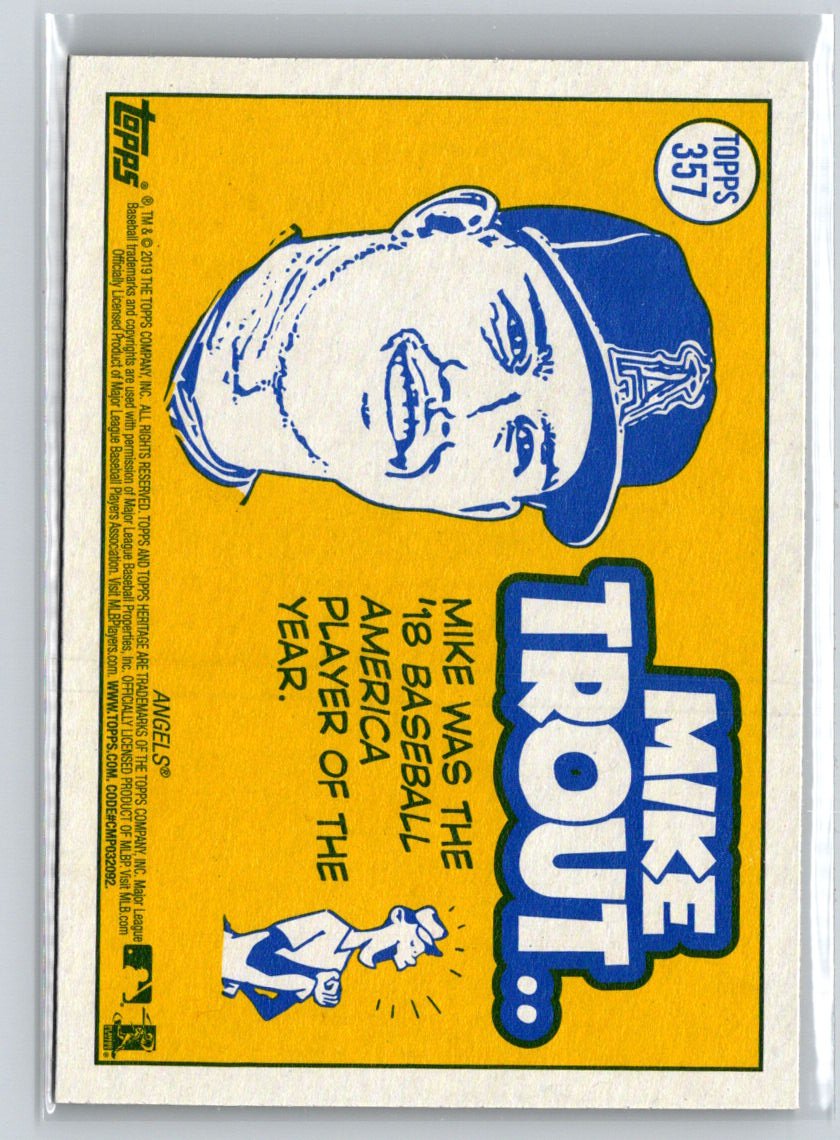 2019 Topps Heritage #357 Mike Trout L42