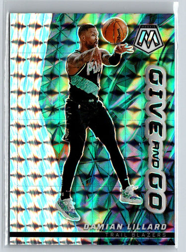 2022-23 Panini Mosaic #6 Damian Lillard Give and Go Mosaic L42